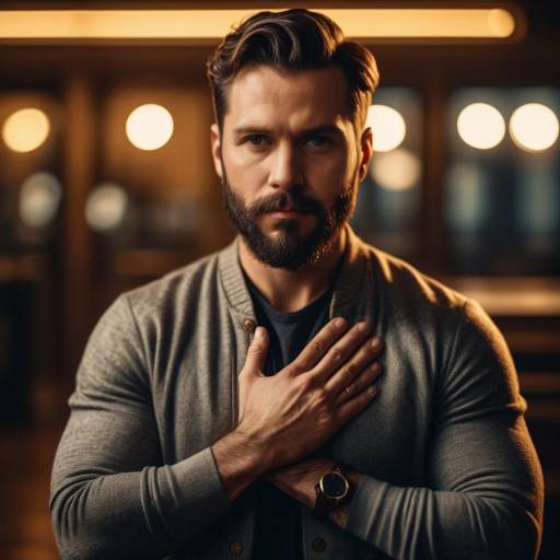 Confident Man with Warm Cinematic Glow