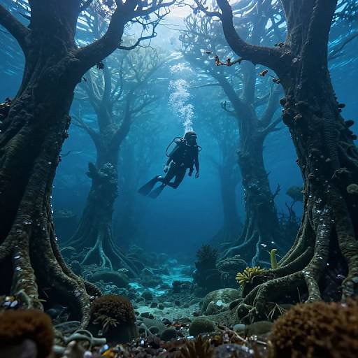Ethereal Underwater Grove Dreams