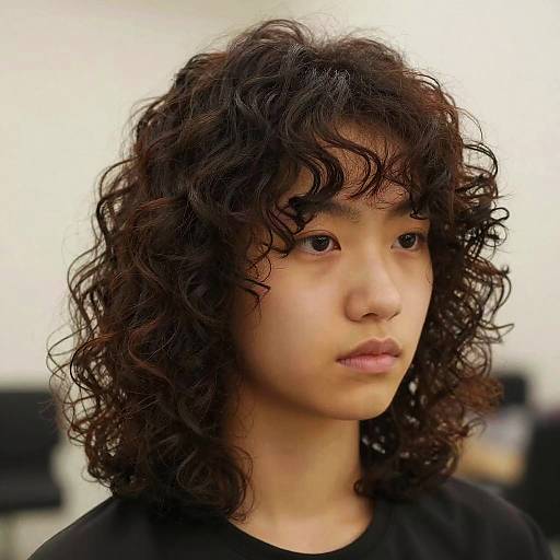 Realistic Curly Hair Transformation Portrait