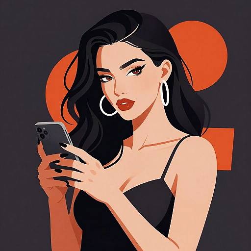 Erotic Woman in Constructivism Tech-Noir