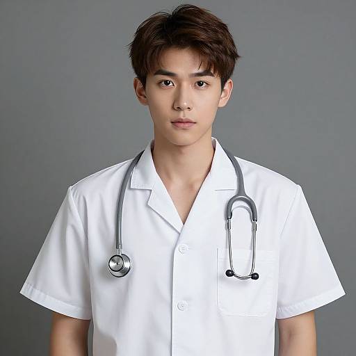 Realistic Male Nurse Costume Portrait