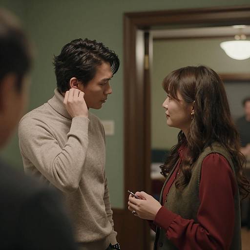 Intimate Moment in Dim Lighting