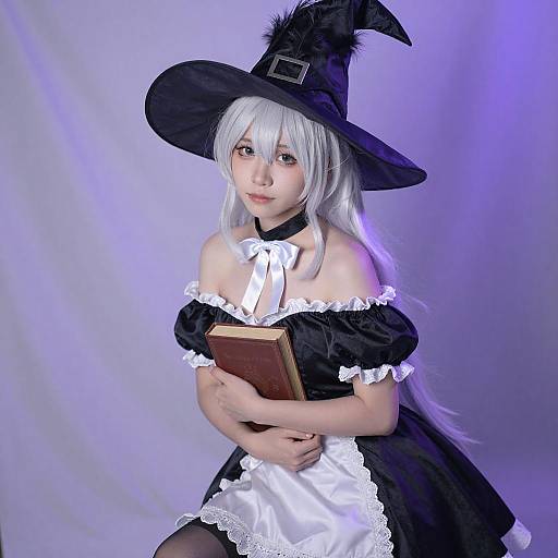 White-Haired Witch Cosplayer Portrait