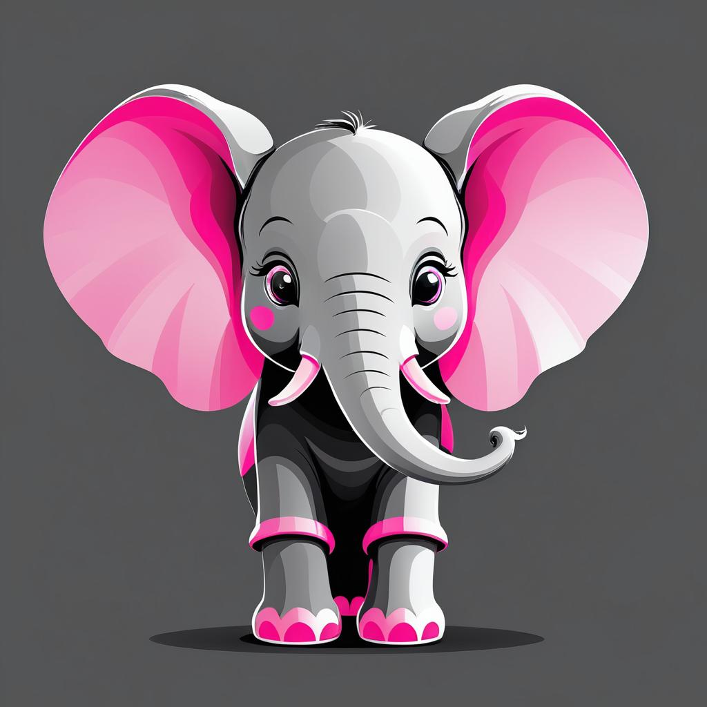 Adorable Vector Elephant T-Shirt Design