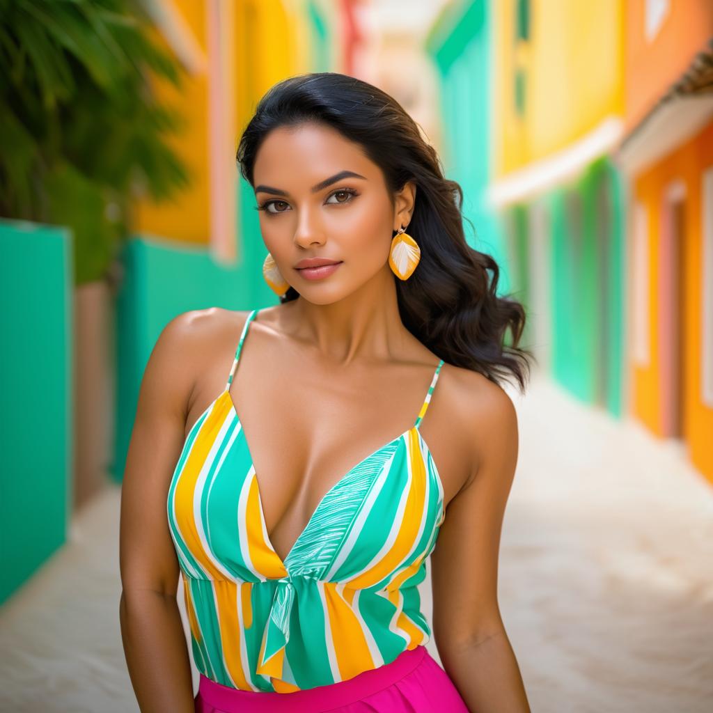 Elegant Summer Portrait of a Latin Woman