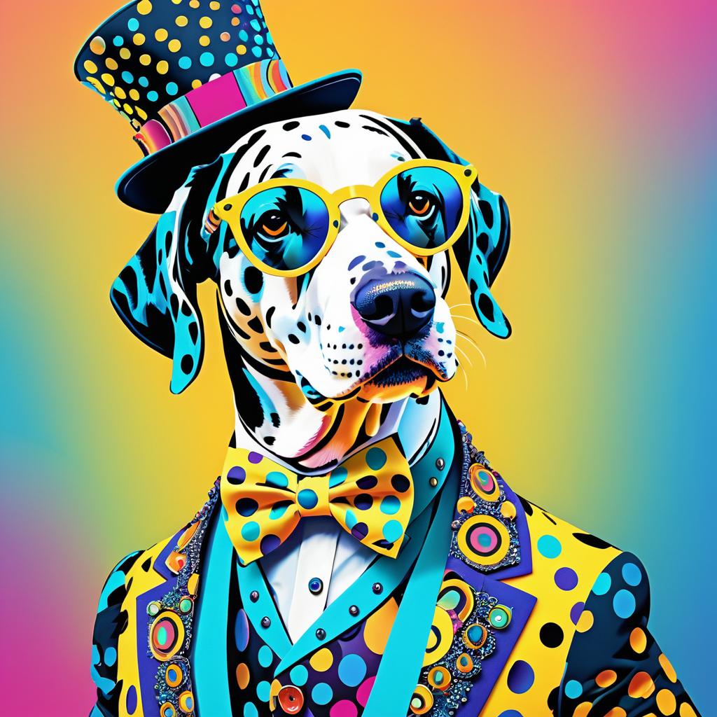 Psychedelic Dalmatian in Eccentric Fashion