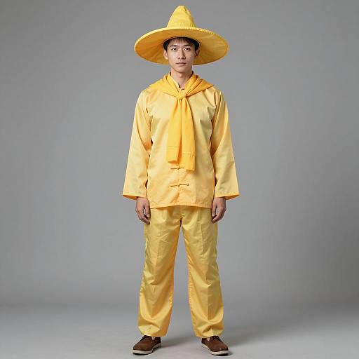 Man in Yellow Traditional Asian Costume