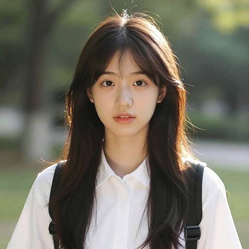 Portrait of Young Asian Woman Outdoors