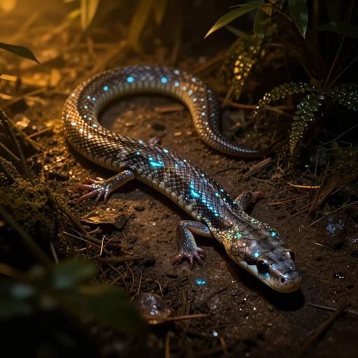 Bioluminescent Serpentine Creature