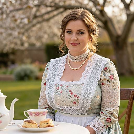 Vintage Tea Party in English Garden