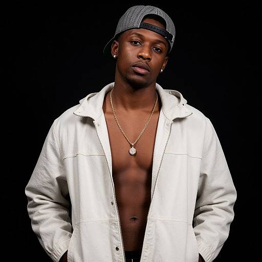 Realistic Hip Hop Fashion Portrait