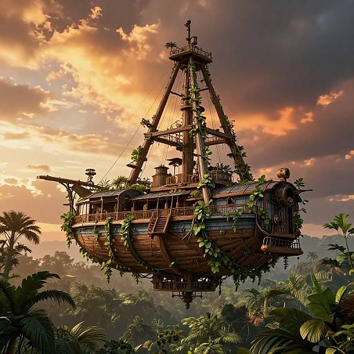 Steampunk Treeframe Airship Dock