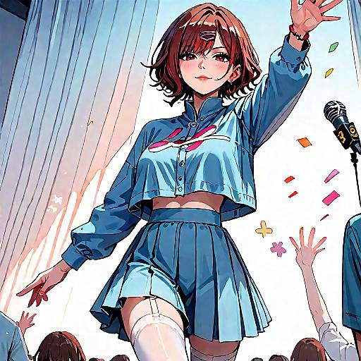 Higuchi Madoka Waving On Stage