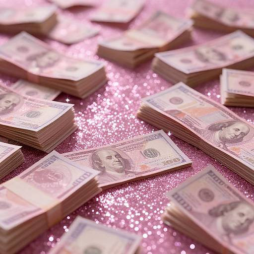 Pink Glitter Money Fantasy Vault