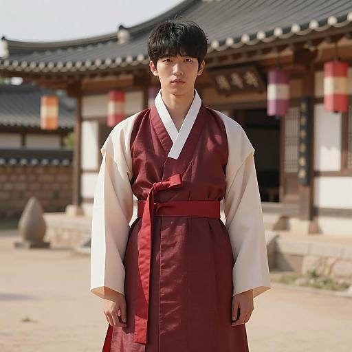 Young Man in Traditional Korean Hanbok