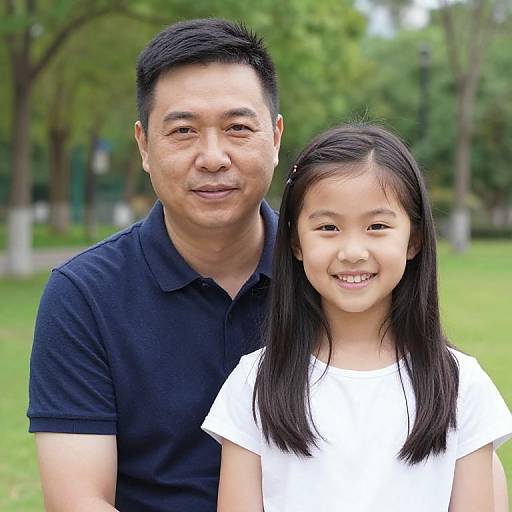 Outdoor Father and Daughter Portrait