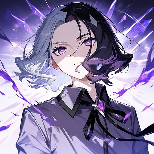 Illustration of Amethio (pokemon), pokemon in the style of Ruuto (sorufu)