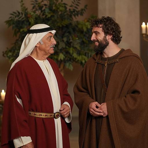 Medieval Conversation Between Two Men