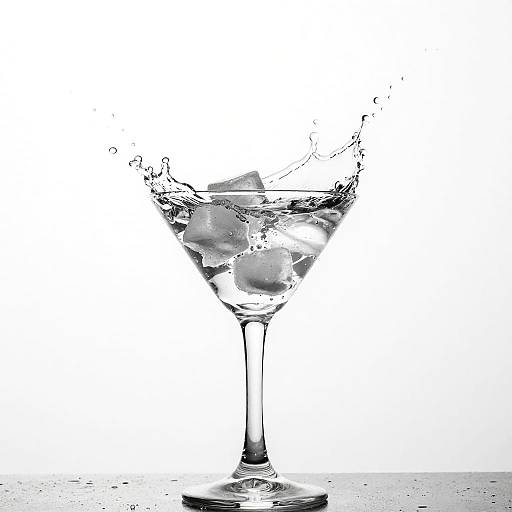 Dynamic Splash in Martini Glass
