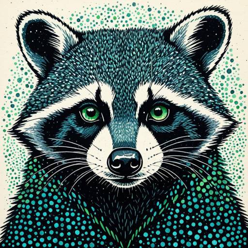 Whimsical Raccoon Illustration