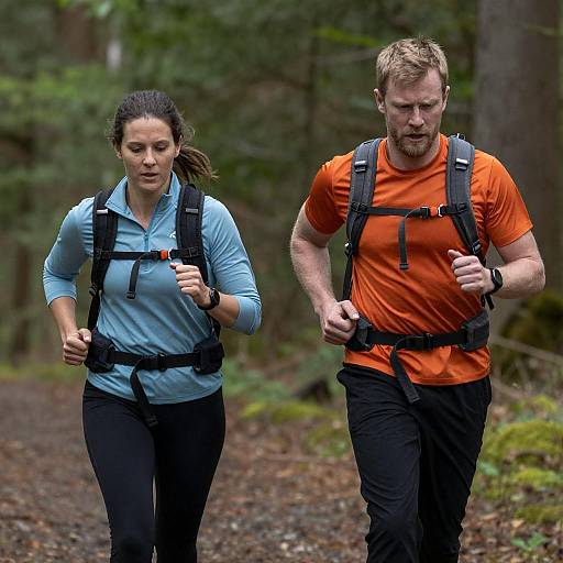 Dynamic Run Through Lush Forest Setting