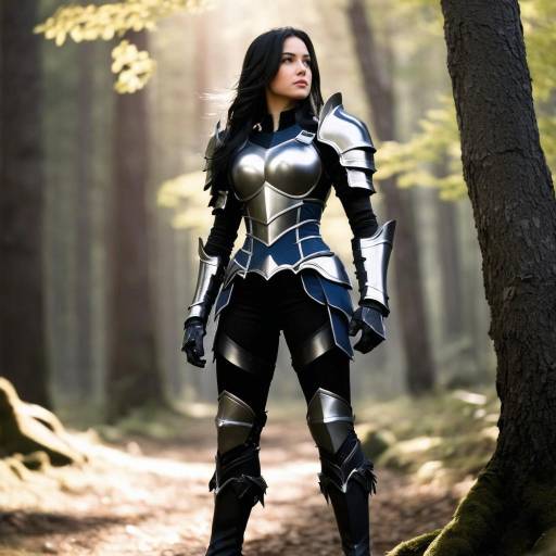 Fantasy Warrior in Enchanted Forest