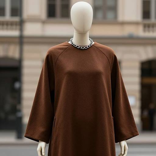 Mannequin in Brown Robe with Chain