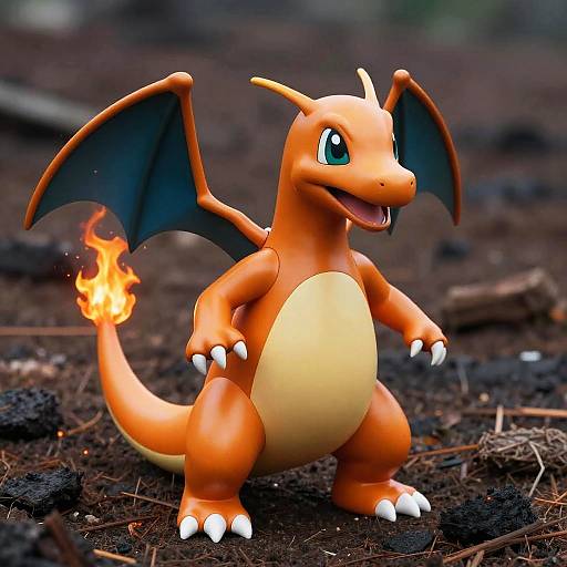 Realistic Charmander Dragon Artwork