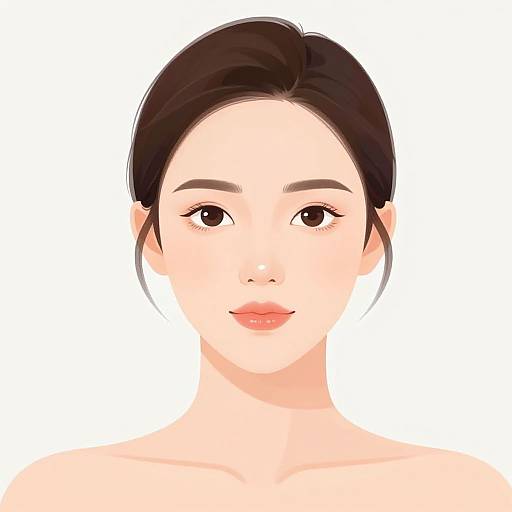Serene Woman Botox Vector Portrait