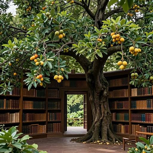 Enchanted Library Tree of Memories