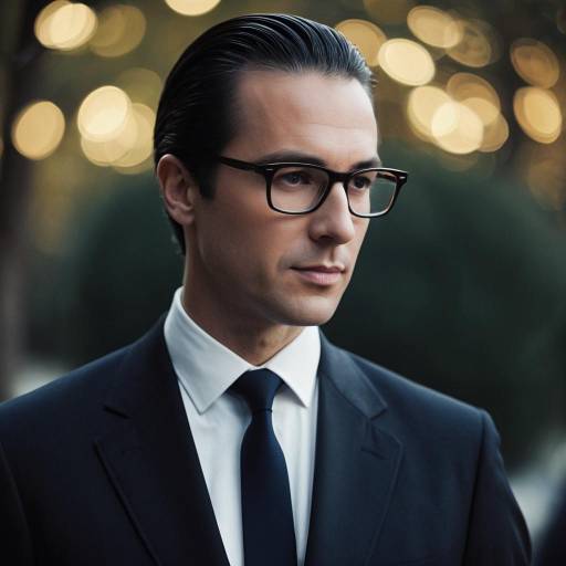Intellectual French Gentleman in Tailored Suit