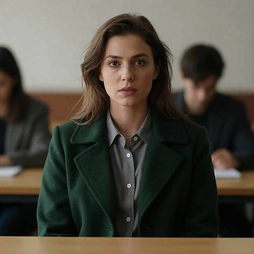 Intense Gaze: A Woman in Green