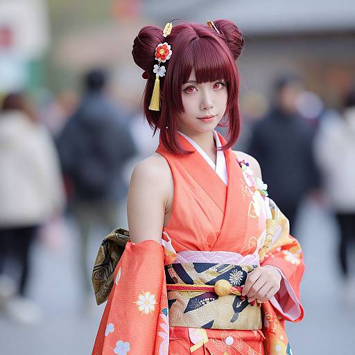 Female Bakugou in Traditional Kimono