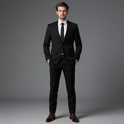 Confident Young Man in Formal Suit
