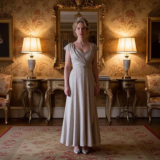 Elegant Woman in Lavish Vintage Room