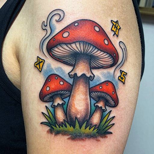 Whimsical Mushroom Tattoo Designs