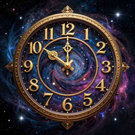 Steampunk Cosmic Galaxy Clock