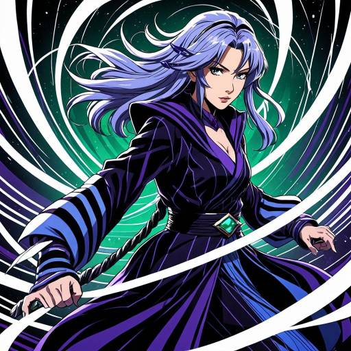 Anime Sorceress in Dynamic Motion