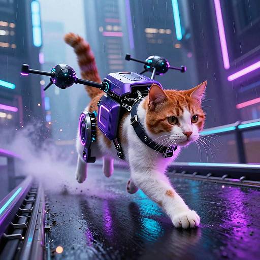 Cybernetic Ragamuffin Cat Courier
