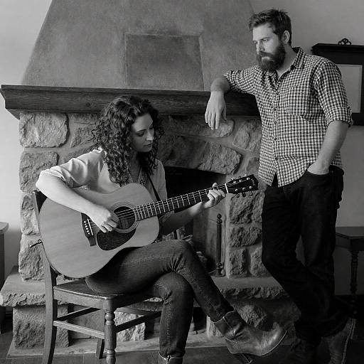 Black and White Intimate Music Session