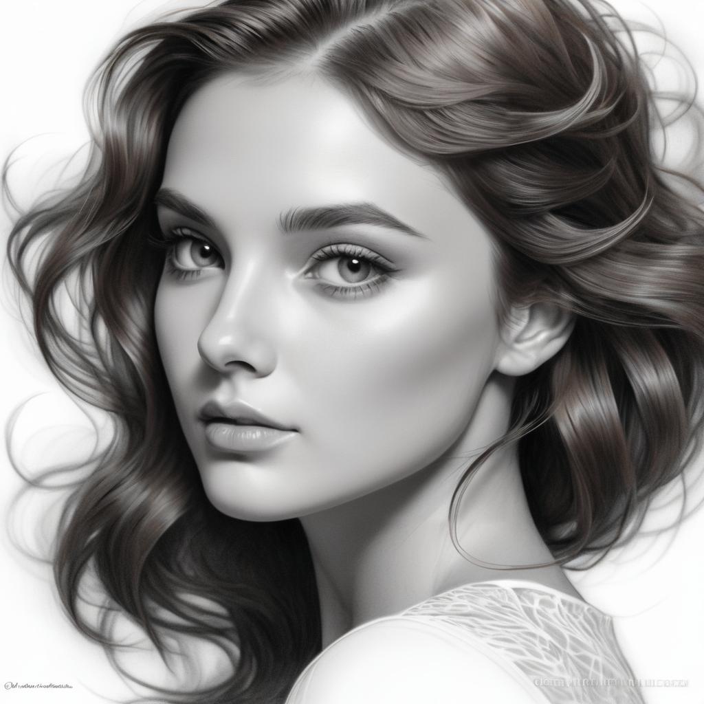 Elegant Sketch of a Woman's Profile