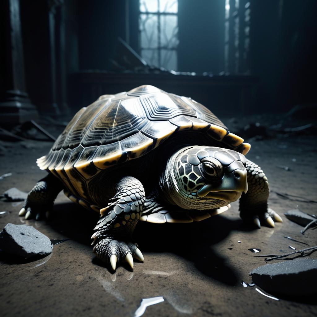 Haunting Tortoise in a Gothic Realm