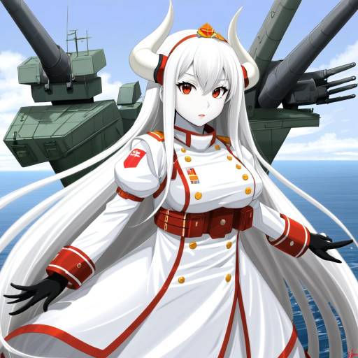 Illustration of Air defense princess, kantai collection in the style of Denhijou niki