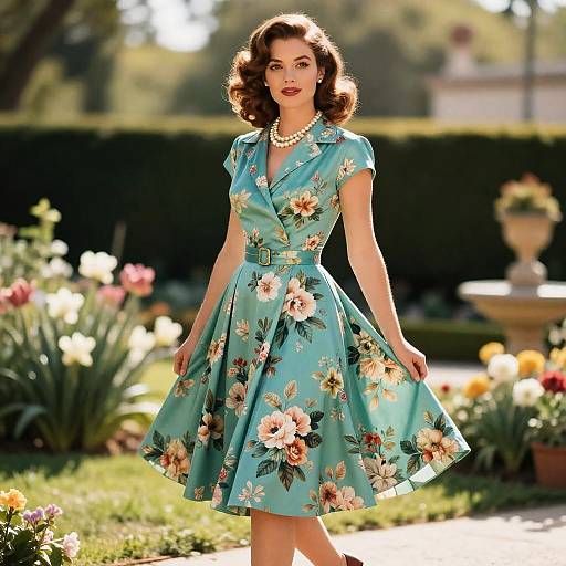 Classic 1940s Fashion Model Photo