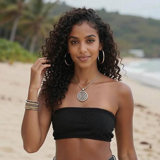 Confident Portrait of Dark-Skinned Woman