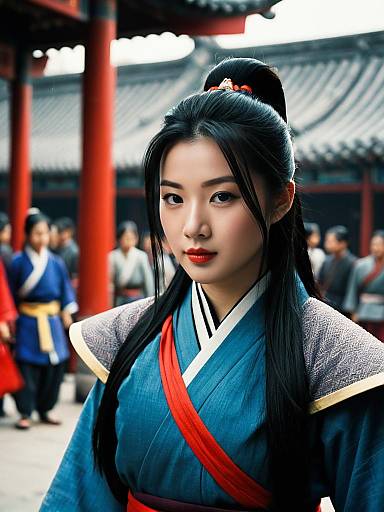 Realistic Mulan Warrior Portrait