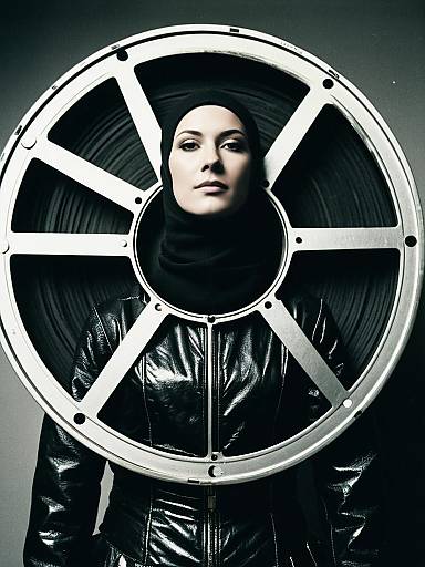 Woman Wearing Film Reel Costume