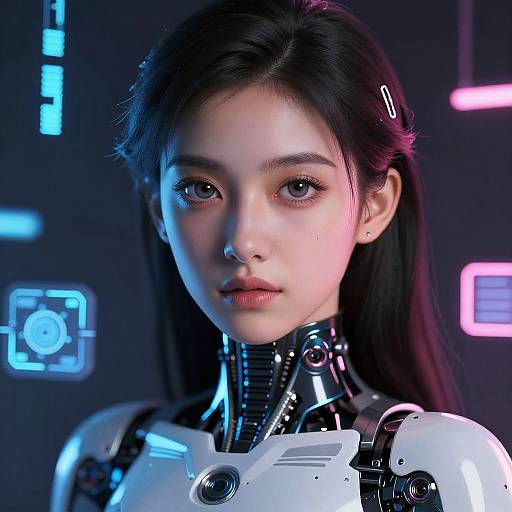 Semi-Realistic AI Girlfriend Android