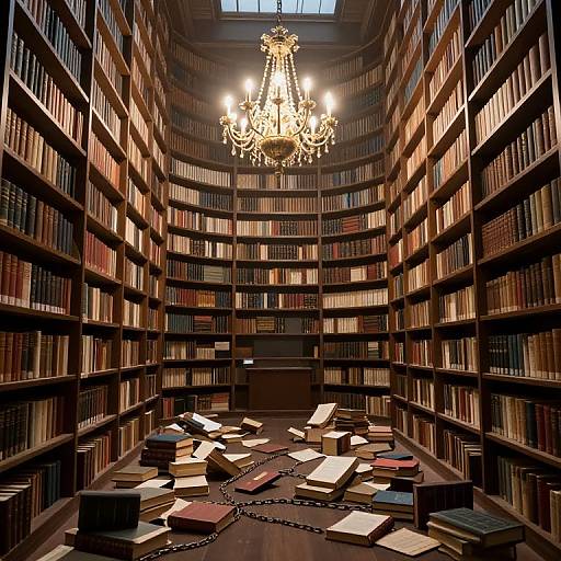 Ethereal Labyrinthine Library Scene