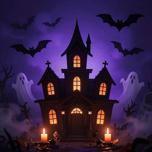 Halloween Haunted House Photo Filter